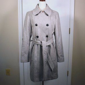 NWT Express Women's Gray Recycled Wool Pea Coat Size Medium - New Winter Coat